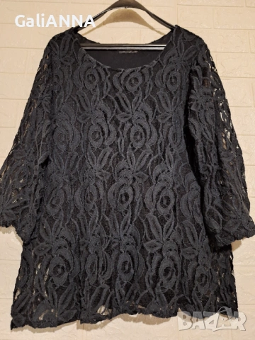 ДАНТЕЛЕНА БЛУЗА 2XL , снимка 4 - Туники - 54496567