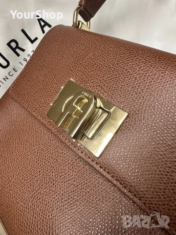 Дамска чанта Furla 1927 в кафяв цвят, снимка 5 - Чанти - 54061430