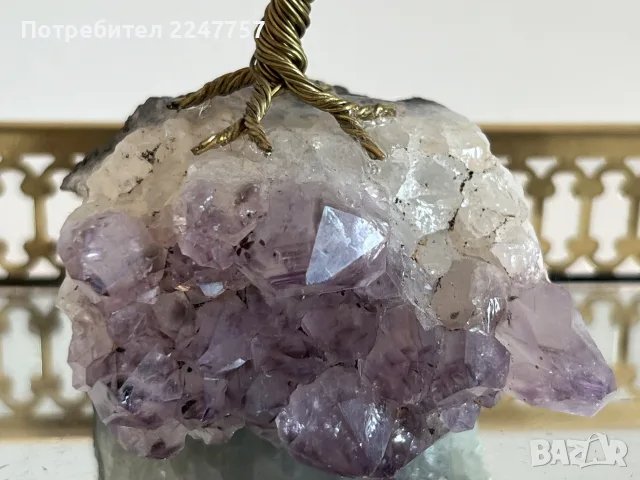 ✨ Ръчно изработено дръвче на живота с аметист ✨, снимка 3 - Декорация за дома - 55569374