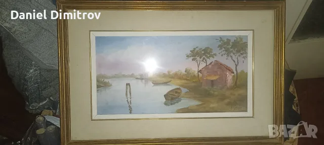 Стара картина с лодки