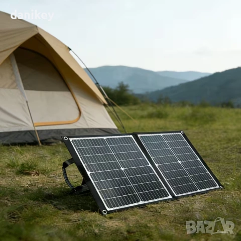 Мощен Сгъваем Соларен Панел 120W – Монокристален | USB-C, XT60, DC за Къмпинг, снимка 8 - Къмпинг осветление - 54152494