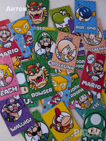 Персонализирани ламинирани мемори карти Супер Марио с име на детето с кутийка., снимка 2 - Образователни игри - 54179996