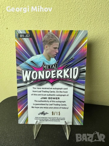 Jimi Gower Auto /15 Metal Wonderkid рядка карта, снимка 2 - Колекции - 53994843