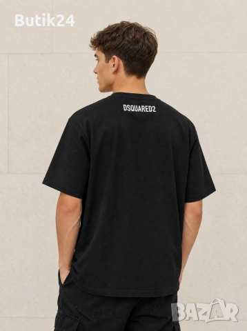 DSQUARED2 🐶 Oversized тениска ICON Pixel Dog — черна, снимка 2 - Тениски - 55080680