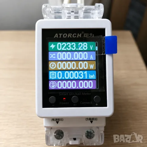 Двутарифен WiFi смарт контролен електромер с TFT LCD дисплей | Предпазител 100A, снимка 7 - Друга електроника - 39870767