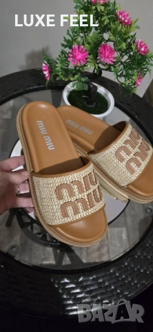 MIU MIU ⚜️Prada ⚜️Dior ⚜️Chanel⚜️Дамски Чехли , снимка 7 - Чехли - 55078468