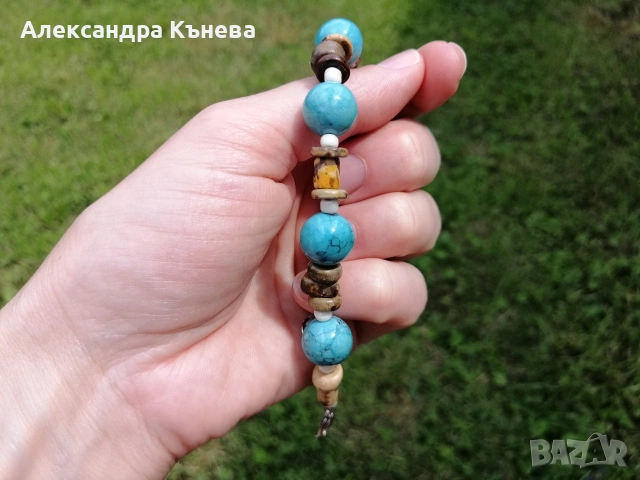 Дизайнерски комплект бижута ръчна изработка + подарък, снимка 8 - Бижутерийни комплекти - 30018295