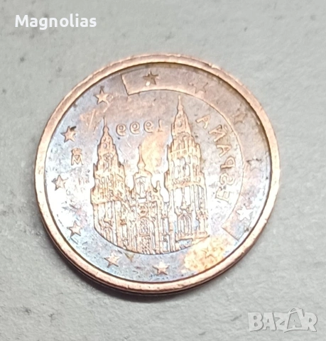  2 eu cent  1999 Католическа катедрала на Сантяго де Компостела