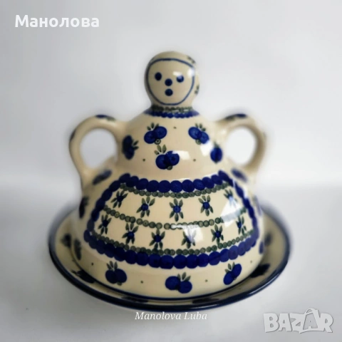 Полски керамичен купол за сирене (cheese lady), Ceramika Artystyczna.