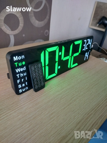 Светещ стенен часовник, снимка 2 - Стенни часовници - 54009567