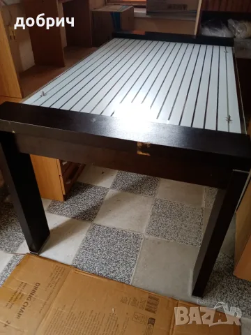 кухненска маса със  стъклен плот, снимка 3 - Маси - 55400019