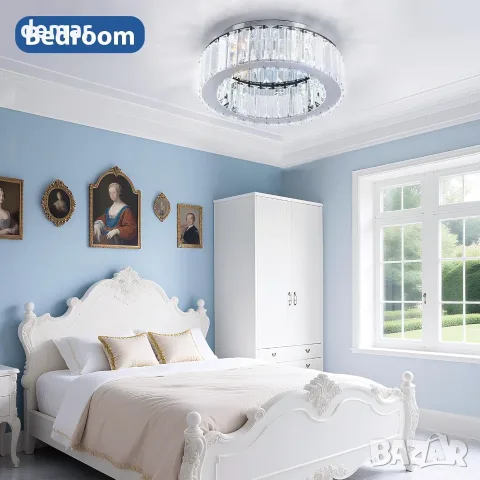 Плафон/полилей LED с кристален ефект, 24W, за таван (30 см), 6500к, снимка 7 - Лампи за таван - 55516852