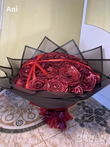 Букет от вечни рози., снимка 4 - Изкуствени цветя - 55484036