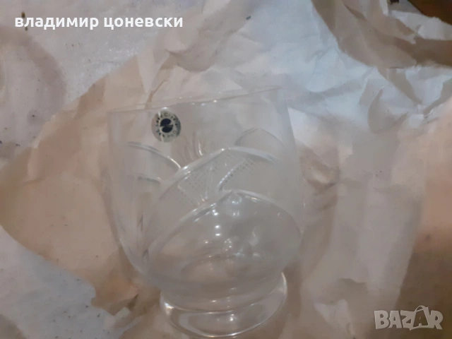 Нов комплект 6 броя кристални чаши за уйски,коняк,аперитив, снимка 4 - Чаши - 54814516