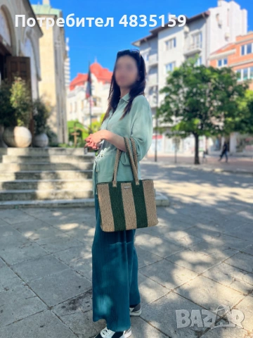 Ръчно плетена плажна чанта