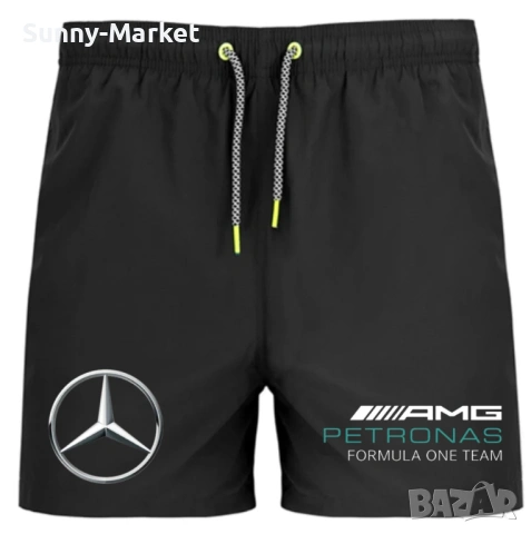 Мъжки плажни къси шорти гащи Мерцедес Mercedes AMG