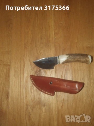 Нов нож за дране Muela piranha Spain дръжка еленов рог и оригинална кания от естествена кожа, снимка 3 - Ножове - 54010539