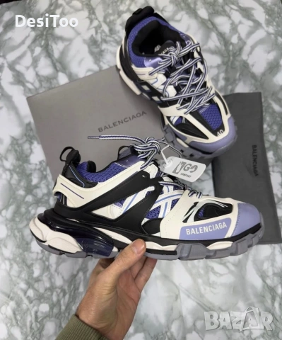 Balenciaga Track Sneaker "White/Black/Iridescent Purple" 