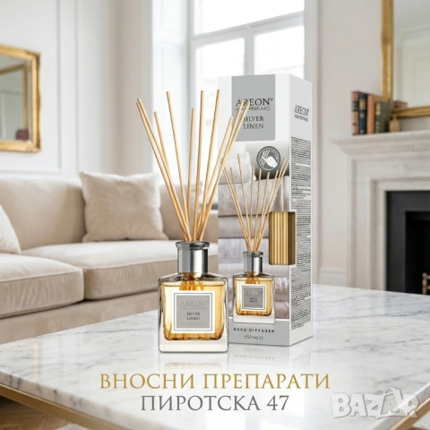 Areon Silver Linen  Ареон Сребърен Лен Парфюм за Дома 150 мл. 