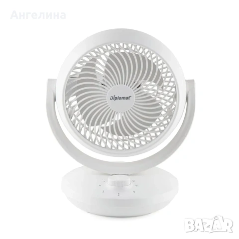 Вентилатор настолен 8'' Diplomat DFX-636, 50W, 3D циркулация, механично управление, снимка 7 - Вентилатори - 55129593