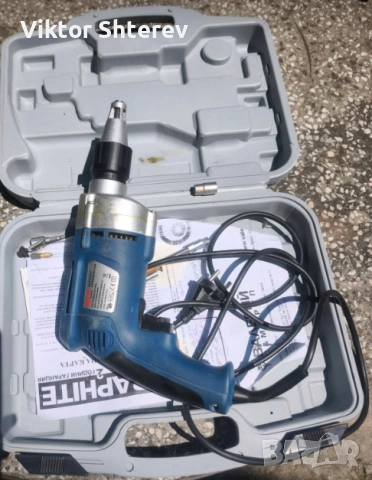 Електрически винтоверт 450W | 3000 об./мин. | С куфар, снимка 3 - Винтоверти - 55240261