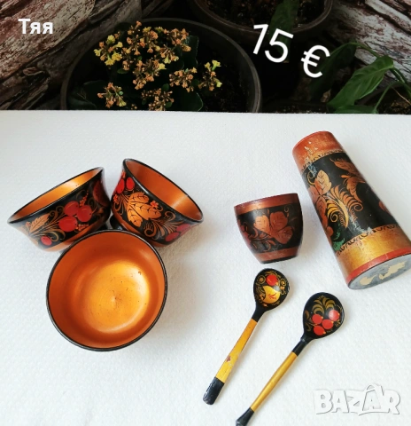 Руски комплекти ХОХЛОМА, снимка 4 - Други ценни предмети - 54498193
