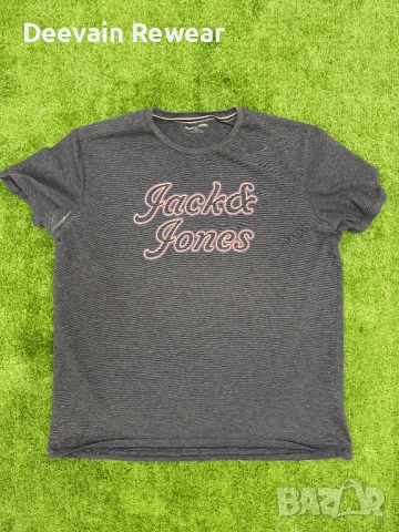 Jack & Jones | Casual | Мъжка тениска | Размер: XXL | Синя | Употребявана (с дефект)