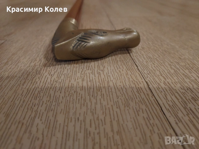 Стар бастун с месингова конска глава , снимка 11 - Други - 54671356