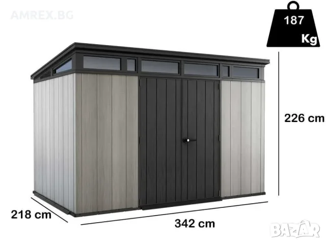 Градинска къща Keter Artisan 11x7 с двойна врата, снимка 2 - Градинска техника - 55378180