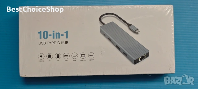 10-в-1 USB Type-C многопортов хъб