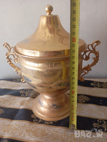 Винтидж купа с капак, снимка 4 - Други ценни предмети - 54133485