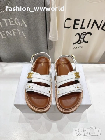 Бели сандали Celine 39/40 реплика, снимка 2 - Сандали - 54492688