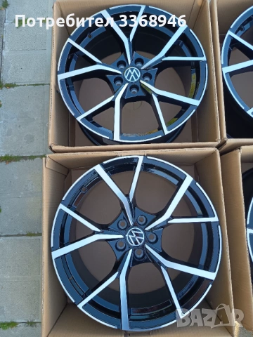 ПРОМОЦИЯ!!! ЧИСТО НОВИ ДЖАНТИ VW RLINE 17" 5X100 ФОЛКСВАГЕН Р ЛАЙН ГОЛФ ПОЛО КАДИ 5Х100, снимка 3 - Гуми и джанти - 54383861