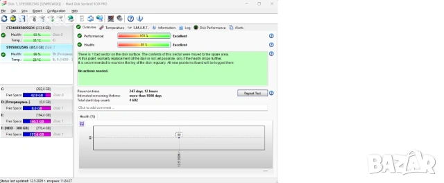 Комплект 6бр. 2.5" HDD (4.25TB общо) – Перфектно здраве (100% Sentinel), снимка 6 - Твърди дискове - 54516377