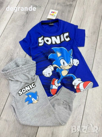🧸Детски Комплект с къс ръкав Соник