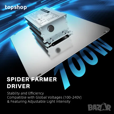 Чисто нова LED лампа за растения Spider Farmer SF-1000D (100W) - Пълен спектър , снимка 5 - Оранжерии - 55674448