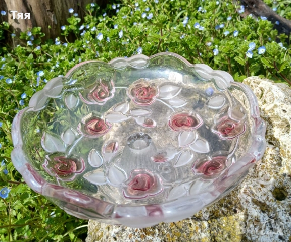 Малка стъклена фруктиера , снимка 2 - Аксесоари за кухня - 54174563