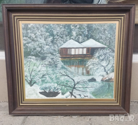 ПРОМО!8бр.картини маслени,акварел,абстрактни,натюрморт цветя,морски,зимен пейзаж,коне и др., снимка 9 - Антикварни и старинни предмети - 53390178