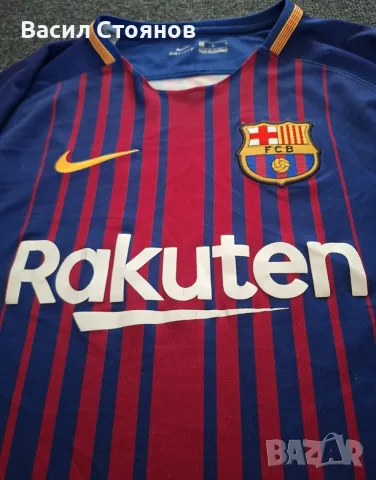 Барселона / Barcelona FC Nike 2017-18 Home Jersey - размер L, снимка 3 - Фен артикули - 55657370