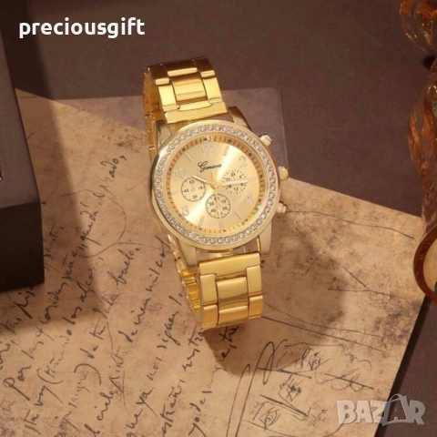 Комплект часовник, гердан, гривна, обеци и пръстен, снимка 2 - Дамски - 54139183