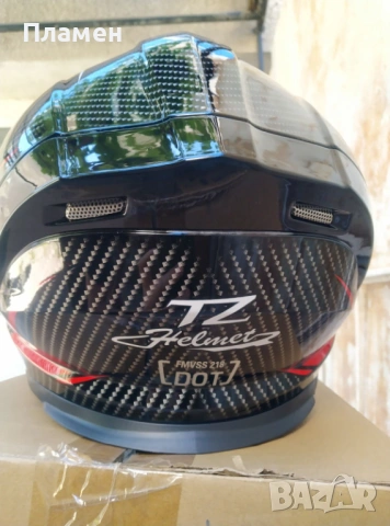 Мото каска Dual Visor – Интегрална Racing каска за мотор атв, сутер колело байк, тротинетка с карбон, снимка 5 - Аксесоари и консумативи - 54704379