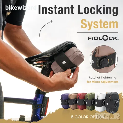 Чанта за велосипед Magnetic Quick-Attach Slim 0.69L Minimalist – кремава НОВА, снимка 2 - Аксесоари за велосипеди - 55409292