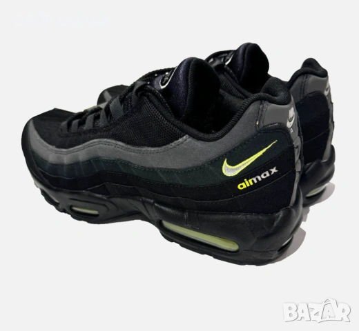 !НОВИ! Nike Air Max 95 Logo | Black/Grey/Volt | + КУТИЯ, снимка 5 - Маратонки - 54574617