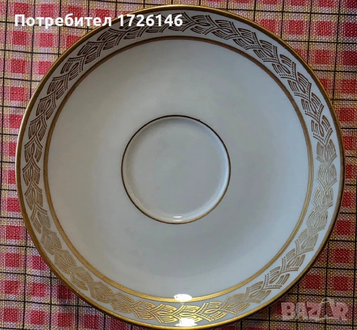 Порцеланов сет за кафе 4 броя с позлата на Eschenbach Bavaria Germany, снимка 7 - Чаши - 54037282