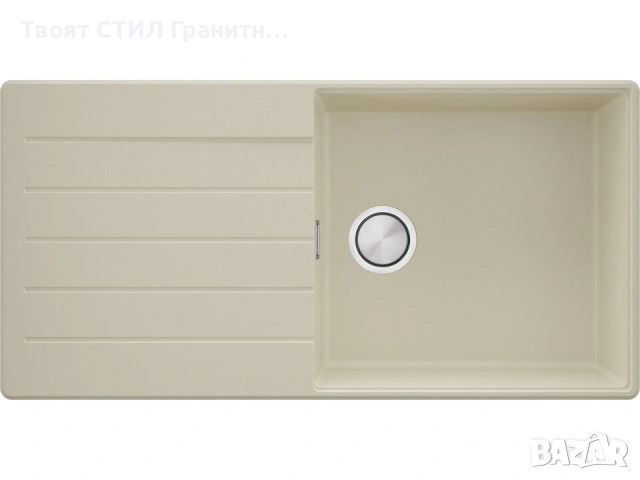 Бежова кухненска мивка от гранит Копенхаген 1000x500 Top 60, снимка 11 - Мивки - 55123811