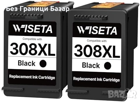 Нови 2 броя HP 308e XL Black касети за Envy 6100e 6500e DeskJet 2900 4300 принтер тонер мастило 