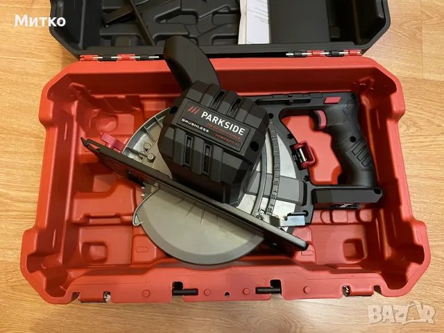 Акумулаторен циркуляр за метал Parkside PERFORMANCE 20V PPMSA 20-Li A1, снимка 4 - Триони и циркуляри - 55533594
