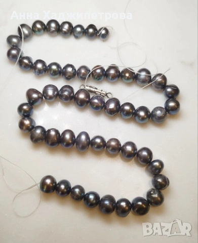 Огърлица от култивирани Таитянски перли (Tahitian perls)., снимка 6 - Колиета, медальони, синджири - 54853264