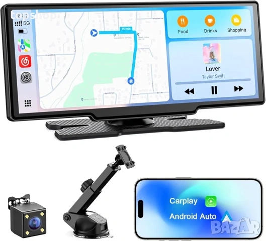 Чисто нов смарт екран за кола Avylet 8.1" – Безжичен Apple CarPlay и Android Auto + Камера за задно 