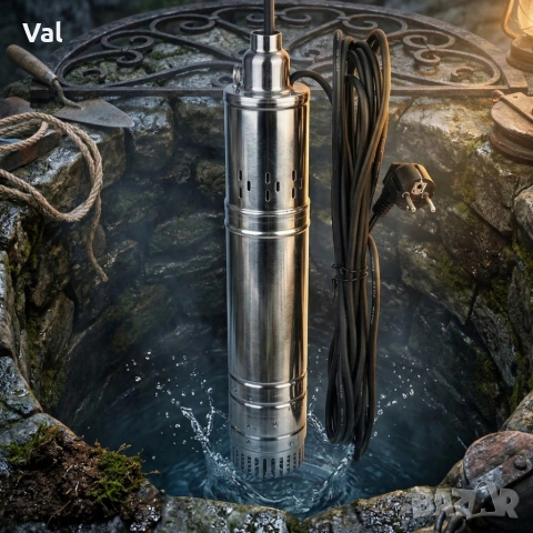 Дебит - Винтова водна помпа за дълбоки кладенци 1500W 2 m³/h ефективна , снимка 5 - Напояване - 54171328